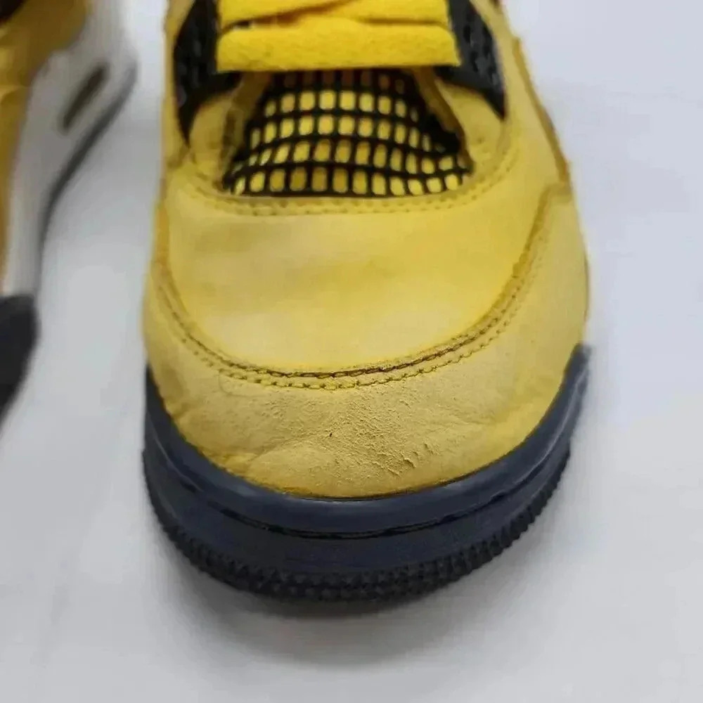 Nike Air Jordan Men's 4 Retro Lightning 2021 Tour Sneaker Shoes Yellow Size 7.5 - Picture 4 of 12